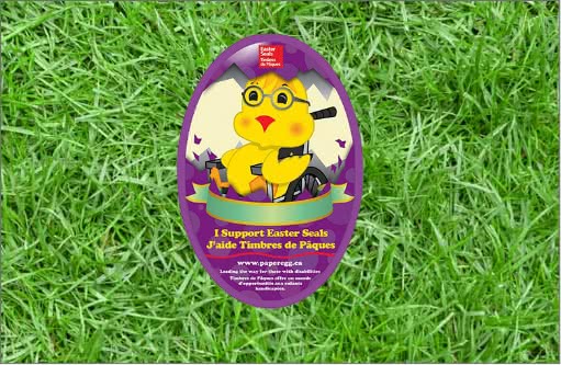 Easter Seals Paper Eggs