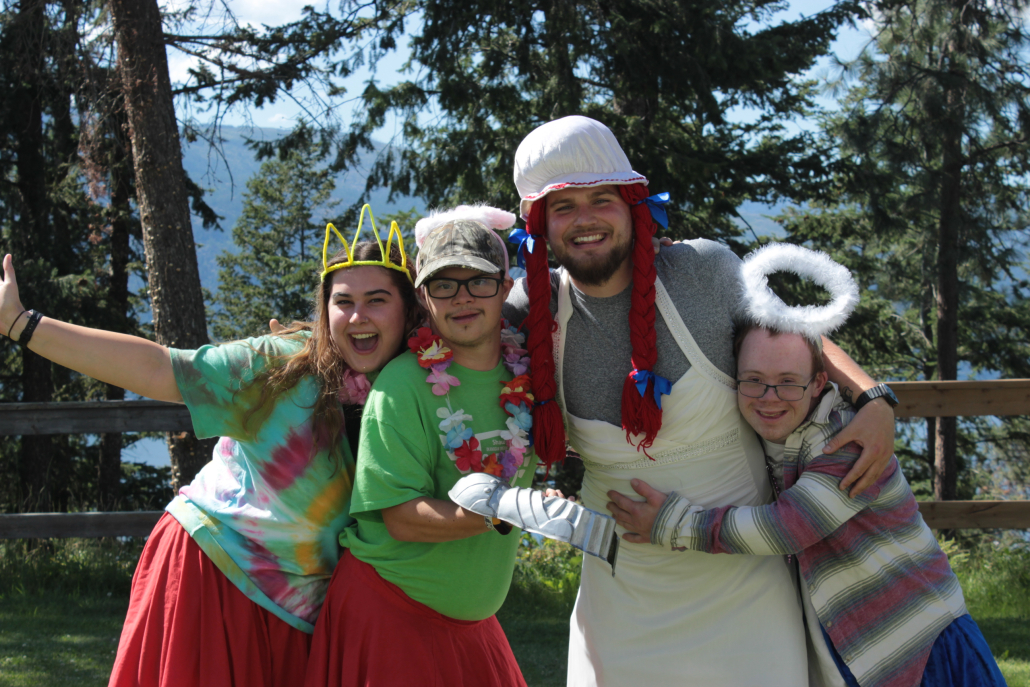 campers group photo in costumes
